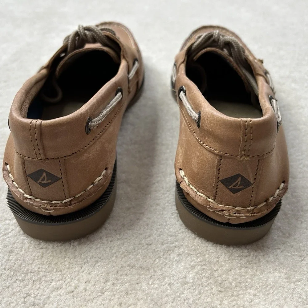 Sperry Top Sider Mens 8 Original 2 Eye Boat Shoes Leather Loafer Brown